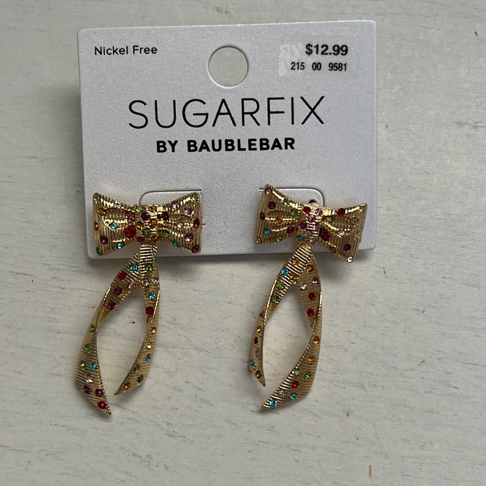 Sugarfix Gold Bow Earrings